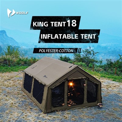 Cort gonflabil din bumbac poliester pentru 9 persoane